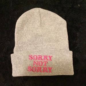 Sorry not sorry beanie NWOT